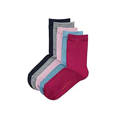 ESPRIT crianças unissex Solid Mix 5-Pack meias respiráveis de algodão orgânico com costura plana reforçada extra suave na pele mista com padrão na área da ponta 5 pares ESPRIT crianças unissex Solid Mix 5-Pack meias respiráveis de algodão orgânico com costura plana reforçada extra suave na pele mista com padrão na área da ponta 5 pares
