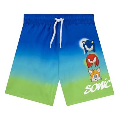 Sonic The Hedgehog Fato de banho para crianças, fato de banho de natação para crianças com Sonic, Knuckles e Tails, fato de banho para crianças, multicolorido Sonic The Hedgehog Fato de banho para crianças, fato de banho de natação para crianças com Sonic, Knuckles e Tails, fato de banho para crianças, multicolorido