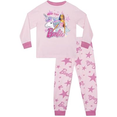 Barbie Pijama de Unicórnio para Menina Pijama de Verão para Menina, ROSA Barbie Pijama de Unicórnio para Menina Pijama de Verão para Menina, ROSA