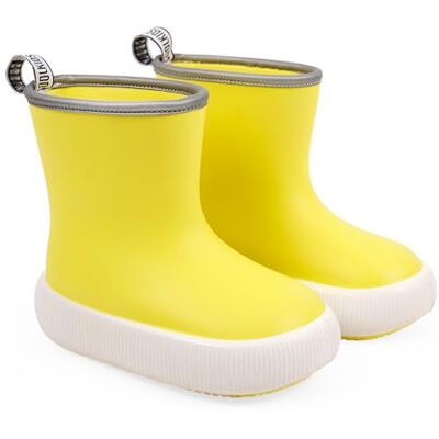 PERLETTI Botas de água para menino e menina com sola grossa antiderrapante, botas de chuva impermeáveis para meninos e meninas 3 4 5 6 anos ultra leves, bota infantil com borda refletora multicolorida PERLETTI Botas de água para menino e menina com sola grossa antiderrapante, botas de chuva impermeáveis para meninos e meninas 3 4 5 6 anos ultra leves, bota infantil com borda refletora multicolorida