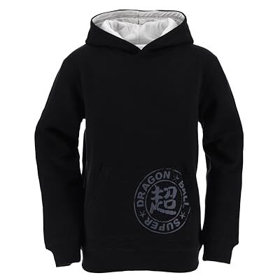 Dragon Camisola para criança, camisola design Goku clássico, camisola com capuz, presente para adolescentes, tamanhos 10 a 16 anos, Preto, 16 anos Dragon Camisola para criança, camisola design Goku clássico, camisola com capuz, presente para adolescentes, tamanhos 10 a 16 anos, Preto, 16 anos