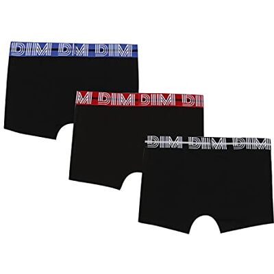 DIM Boxers Eco confortáveis e suaves Cotton Stretch menino x3, Preto (Preto) DIM Boxers Eco confortáveis e suaves Cotton Stretch menino x3, Preto (Preto)
