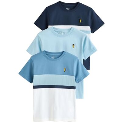 NEXT Niños Pack de 3 Camisetas de Manga Corta con Bloques de Color y Corte estándar Holgado (3-16 años) NEXT Niños Pack de 3 Camisetas de Manga Corta con Bloques de Color y Corte estándar Holgado (3-16 años)