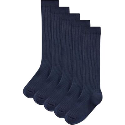 NEXT Crianças conjunto de 5 pares de meias altas pelo joelho com alto teor de algodão NEXT Crianças conjunto de 5 pares de meias altas pelo joelho com alto teor de algodão