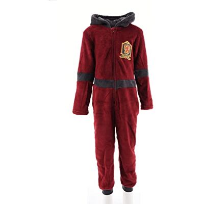 HARRY POTTER Pijama para menino e menina, pijama completo, pijama de uma peça Gryffindor, design Hogwarts, presente para menina e criança, tamanhos 4 a 10 anos, Vermelho, 4 años HARRY POTTER Pijama para menino e menina, pijama completo, pijama de uma peça Gryffindor, design Hogwarts, presente para menina e criança, tamanhos 4 a 10 anos, Vermelho, 4 años