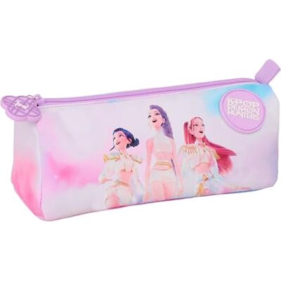 Safta K-Pop Demon Hunters Artist Porta-tudo com fecho de correr e compartimento, estojo infantil, ideal para crianças na idade escolar, confortável e versátil, resistência, 21 x 7 x 8 cm Safta K-Pop Demon Hunters Artist Porta-tudo com fecho de correr e compartimento, estojo infantil, ideal para crianças na idade escolar, confortável e versátil, resistência, 21 x 7 x 8 cm
