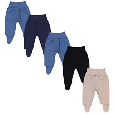 TupTam Calças com pés de bebé para meninos, conjunto de 5, criança 2, 56 TupTam Calças com pés de bebé para meninos, conjunto de 5, criança 2, 56