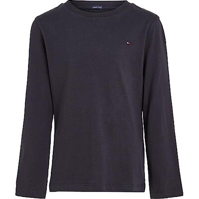 Tommy Hilfiger T-shirt de manga comprida para rapazes básico, Azul (Sky Captain), 10 anos Tommy Hilfiger T-shirt de manga comprida para rapazes básico, Azul (Sky Captain), 10 anos