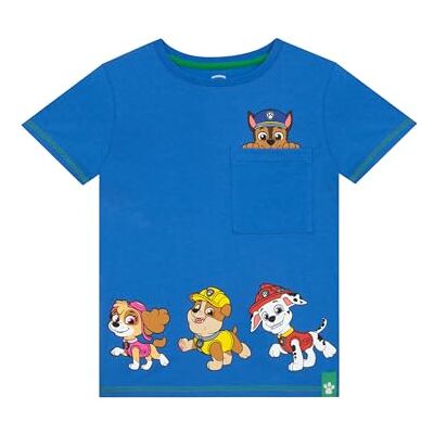 Paw Patrol T-shirt de patrulha canina t-shirts de manga curta para crianças, roupa de criança, azul, 7-8 años Paw Patrol T-shirt de patrulha canina t-shirts de manga curta para crianças, roupa de criança, azul, 7-8 años