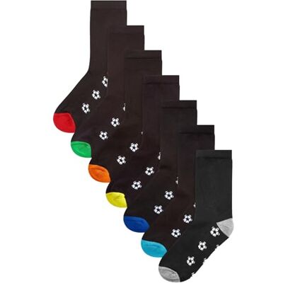 NEXT Pacote infantil de 7 pares de meias acolchoadas com alto teor de algodão NEXT Pacote infantil de 7 pares de meias acolchoadas com alto teor de algodão
