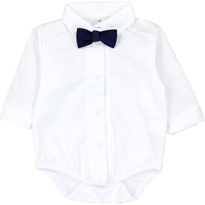 TupTam Body bebé menino com gola – body bebé manga comprida estilo camisa, roupa bebé criança 0-3 meses para cerimónia, laço branco / escuro, 86 TupTam Body bebé menino com gola – body bebé manga comprida estilo camisa, roupa bebé criança 0-3 meses para cerimónia, laço branco / escuro, 86