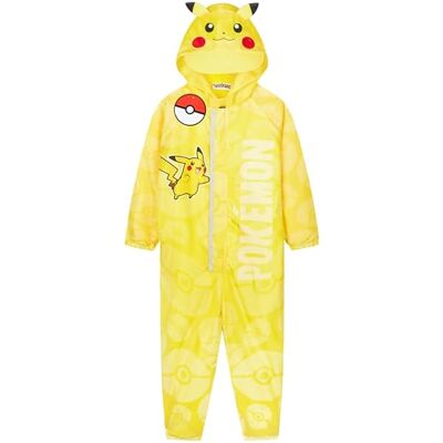 Get Trend Pokemon Macacão impermeável menino menina com forro polar fato de chuva Pikachu com capuz e fecho de correr roupa impermeável presente para crianças (7-8 anos, amarelo Pikachu) Get Trend Pokemon Macacão impermeável menino menina com forro polar fato de chuva Pikachu com capuz e fecho de correr roupa impermeável presente para crianças (7-8 anos, amarelo Pikachu)