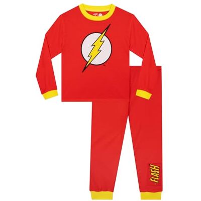 DC Comics Pijama de batman, pijama de super-herói para criança, conjunto de The Flash para menino com mangas compridas DC Comics Pijama de batman, pijama de super-herói para criança, conjunto de The Flash para menino com mangas compridas