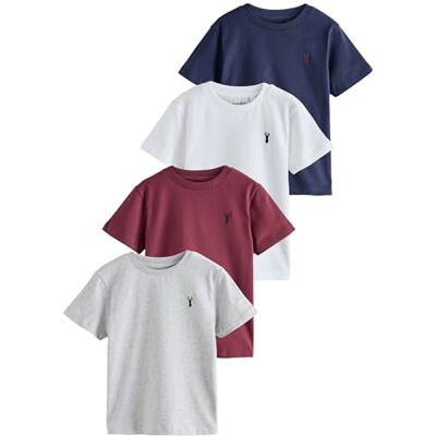 NEXT Pack de 4 Camisetas de Manga Curta para Crianças com Bordado de Cervo NEXT Pack de 4 Camisetas de Manga Curta para Crianças com Bordado de Cervo