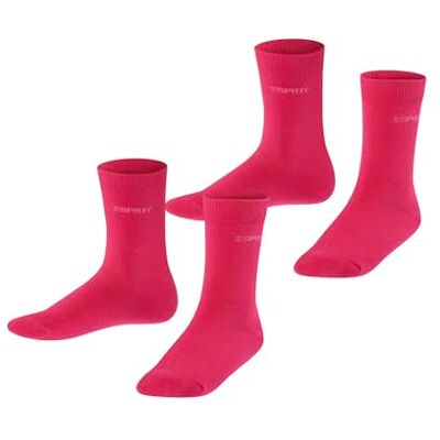 ESPRIT Unissexo crianças Foot Logo 2-Pack meias respirável ecológicas, algodão reforçado resistente costura plana suave para dedos sem pressão lisos 2 pares, Vermelho Scarlet 8859 ESPRIT Unissexo crianças Foot Logo 2-Pack meias respirável ecológicas, algodão reforçado resistente costura plana suave para dedos sem pressão lisos 2 pares, Vermelho Scarlet 8859