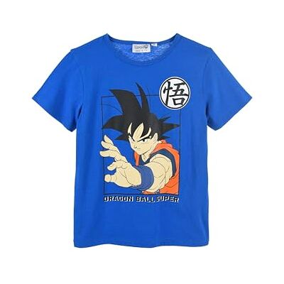 Dragon T-shirt para criança, Goku t-shirt de algodão macio design super t-shirt de manga curta crianças e adolescentes, tamanhos 4 a 10 anos, azul, 4 anos Dragon T-shirt para criança, Goku t-shirt de algodão macio design super t-shirt de manga curta crianças e adolescentes, tamanhos 4 a 10 anos, azul, 4 anos