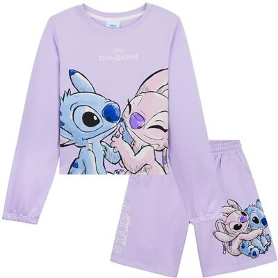 Disney Stitch Fato de Treino Menina Chándal para Crianças e Adolescentes Conjunto de Camisola e Calças de Treino Roupa Desportiva Infantil 2 Peças, lilás Disney Stitch Fato de Treino Menina Chándal para Crianças e Adolescentes Conjunto de Camisola e Calças de Treino Roupa Desportiva Infantil 2 Peças, lilás