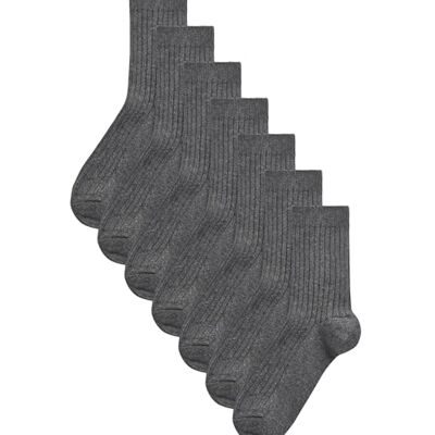NEXT Pacote infantil de 7 pares de meias caneladas de alto teor de algodão NEXT Pacote infantil de 7 pares de meias caneladas de alto teor de algodão