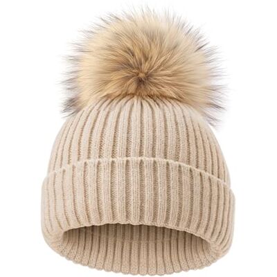DRESHOW Gorro bebé inverno gorro lã criança chapéus unissexo de malha macia para meninos e meninas com pompom bonito gorros quentes para crianças de 3 meses 8 anos DRESHOW Gorro bebé inverno gorro lã criança chapéus unissexo de malha macia para meninos e meninas com pompom bonito gorros quentes para crianças de 3 meses 8 anos