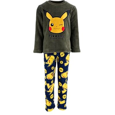 Pokémon Pijamas para Criança, Conjunto de 2 Peças com Camiseta e Calças Longas, Design Pikachu, Pijama Polar Macio, Tamanhos 4 a 12 Anos Pokémon Pijamas para Criança, Conjunto de 2 Peças com Camiseta e Calças Longas, Design Pikachu, Pijama Polar Macio, Tamanhos 4 a 12 Anos