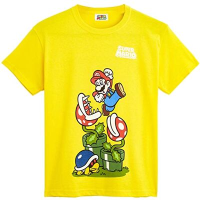 Super Mario T-shirt para criança, t-shirts de manga curta Mario Bros, roupa infantil de algodão, presentes para crianças e adolescentes idade 4-12 anos (11-12 anos, amarela) Super Mario T-shirt para criança, t-shirts de manga curta Mario Bros, roupa infantil de algodão, presentes para crianças e adolescentes idade 4-12 anos (11-12 anos, amarela)