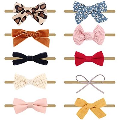 DRESHOW 10 peças Diademas e faixas de cabeça elásticas para bebé menina recém-nascida acessórios para o cabelo DRESHOW 10 peças Diademas e faixas de cabeça elásticas para bebé menina recém-nascida acessórios para o cabelo