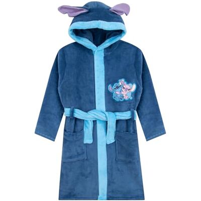 Disney Lilo Y Stitch Bata Angel Y Stitch roupão menina Stitch roupão de banho para menina azul 7-8 anos Disney Lilo Y Stitch Bata Angel Y Stitch roupão menina Stitch roupão de banho para menina azul 7-8 anos