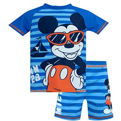 Disney Conjunto de casa de banho de duas peças Mickey Mouse para menino, azul, 3-4 anos Disney Conjunto de casa de banho de duas peças Mickey Mouse para menino, azul, 3-4 anos