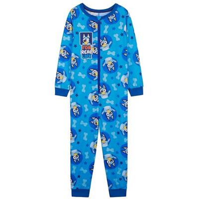 Bluey Pijama Menina com Manga Longa, Conjunto de Pijama Confortável de Uma Peça, Conjunto de Pijama Fofo para Crianças, azul Bluey Pijama Menina com Manga Longa, Conjunto de Pijama Confortável de Uma Peça, Conjunto de Pijama Fofo para Crianças, azul