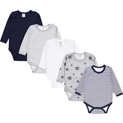 TupTam Body bebé criança 5 pack de algodão macio manga comprida OEKO-TEX, mistura de cores 4, 74 TupTam Body bebé criança 5 pack de algodão macio manga comprida OEKO-TEX, mistura de cores 4, 74