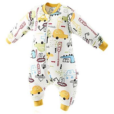 SONARIN Saco de dormir para bebés com mangas removíveis, 3,5 Tog, de algodão orgânico, diferentes tamanhos, para meninos e meninas de 6 meses a 6 anos SONARIN Saco de dormir para bebés com mangas removíveis, 3,5 Tog, de algodão orgânico, diferentes tamanhos, para meninos e meninas de 6 meses a 6 anos