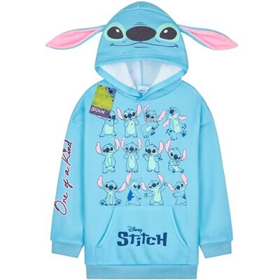 Disney Stitch Camisola capuz para meninas e adolescentes t-shirt Hoodie Jersey Tie Dye roupa menina Stitch presentes para crianças (11-12 anos, azul 3D Ears) Disney Stitch Camisola capuz para meninas e adolescentes t-shirt Hoodie Jersey Tie Dye roupa menina Stitch presentes para crianças (11-12 anos, azul 3D Ears)