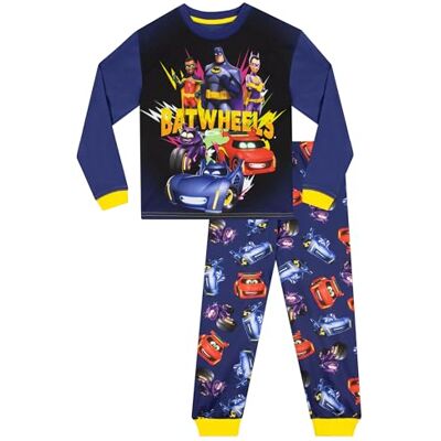 DC Comics Pijama de manga comprida para crianças Batman ajuste pensado, Roxo DC Comics Pijama de manga comprida para crianças Batman ajuste pensado, Roxo