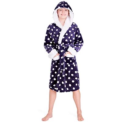 CityComfort Roupa para menina roupão de estar por casa de forro polar, Roxo, 13-14 años CityComfort Roupa para menina roupão de estar por casa de forro polar, Roxo, 13-14 años