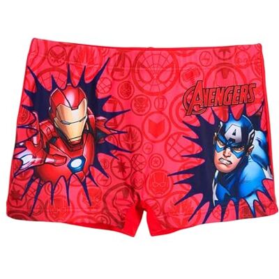 Marvel Vingadores fatos de banho para crianças, design os Vingadores calções de banho de criança, tamanhos 4 a 10 anos, Vermelho, 6 anos Marvel Vingadores fatos de banho para crianças, design os Vingadores calções de banho de criança, tamanhos 4 a 10 anos, Vermelho, 6 anos