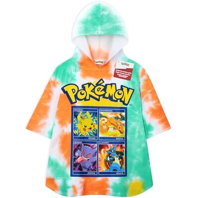 Pokémon Toalha de praia com capuz Pikachu roupão de banho poncho toalha de banho piscina menino adolescente rapaz anime presentes para crianças (multi Tie Dye, 10-13 anos) Pokémon Toalha de praia com capuz Pikachu roupão de banho poncho toalha de banho piscina menino adolescente rapaz anime presentes para crianças (multi Tie Dye, 10-13 anos)