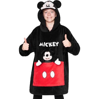 Disney Camisola Oversize polar com peluche de Stitch Angel, costurada à camisola, roupão com capuz para menina, Tamanho único Disney Camisola Oversize polar com peluche de Stitch Angel, costurada à camisola, roupão com capuz para menina, Tamanho único