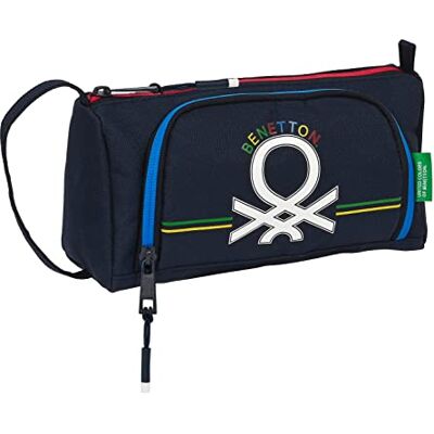 Safta BENETTON Sixties porta-tudo com bolso dobrável em vácuo, estojo infantil, estojo infantil, ideal para crianças dos 5 aos 14 anos, confortável e versátil, qualidade e resistência, 20 x 8,5 x 11 cm, cor azul Azul marinho Safta BENETTON Sixties porta-tudo com bolso dobrável em vácuo, estojo infantil, estojo infantil, ideal para crianças dos 5 aos 14 anos, confortável e versátil, qualidade e resistência, 20 x 8,5 x 11 cm, cor azul Azul marinho