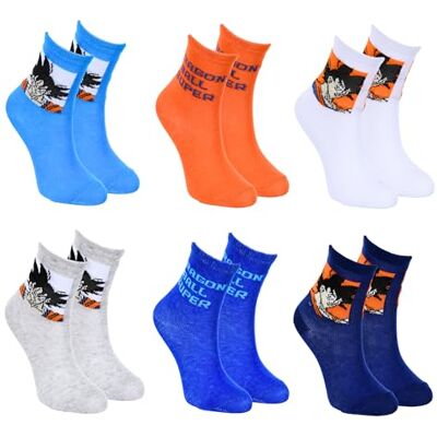 Dragon Meias para Crianças, Conjunto de 6 Meias de Algodão, Presente para Crianças e Adolescentes, Tamanhos EU 23 a 34, multicolorido Dragon Meias para Crianças, Conjunto de 6 Meias de Algodão, Presente para Crianças e Adolescentes, Tamanhos EU 23 a 34, multicolorido