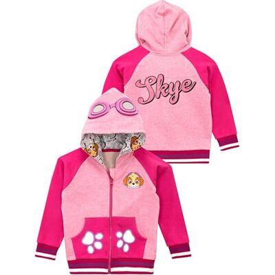 Paw Patrol Camisola menina Camisolas com fecho de correr Skye Hoodie patrulha Canina para crianças, ROSA Paw Patrol Camisola menina Camisolas com fecho de correr Skye Hoodie patrulha Canina para crianças, ROSA