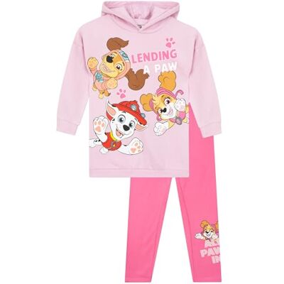 Paw Patrol Patrulha Canina conjunto menina inverno Skye camisola com capuz roupa de menina rosa 5-6 anos Paw Patrol Patrulha Canina conjunto menina inverno Skye camisola com capuz roupa de menina rosa 5-6 anos
