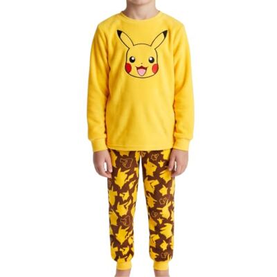 Pokémon Pijamas para Criança, Conjunto de Camiseta e Calças Compridas de 2 Peças para Adolescentes, Pijama de Polar Pikachu Macio, Tamanhos 10 a 16 Anos Pokémon Pijamas para Criança, Conjunto de Camiseta e Calças Compridas de 2 Peças para Adolescentes, Pijama de Polar Pikachu Macio, Tamanhos 10 a 16 Anos