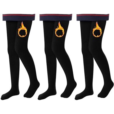 L&K-II Leggings térmicas, meninas, malhas, para crianças, com forro interior, inverno quente, malhas, sem costura, cintura alta multicolorida, 4611, 3º pacote conjunto 1 L&K-II Leggings térmicas, meninas, malhas, para crianças, com forro interior, inverno quente, malhas, sem costura, cintura alta multicolorida, 4611, 3º pacote conjunto 1