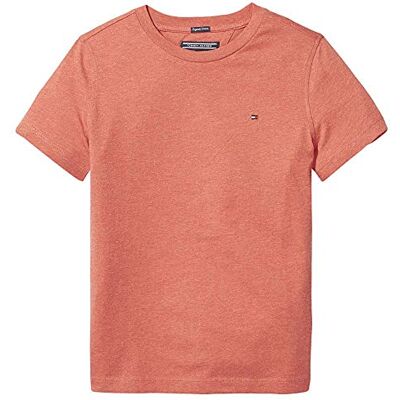 Tommy Hilfiger , T-shirt básica de manga curta para crianças Ajuste regular Talla única (Talla del fabricante: 80) Rojo (Apple Red Heather) Tommy Hilfiger , T-shirt básica de manga curta para crianças Ajuste regular Talla única (Talla del fabricante: 80) Rojo (Apple Red Heather)