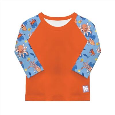 Mitac , T-shirt de fato de banho de manga comprida com proteção solar UPF40+, Patrulla Surfera, (6-12 meses) Mitac , T-shirt de fato de banho de manga comprida com proteção solar UPF40+, Patrulla Surfera, (6-12 meses)