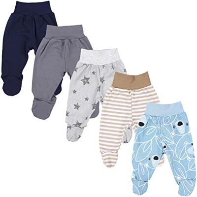TupTam Calças com Pés de Bebé para Crianças, Pack de 5 TupTam Calças com Pés de Bebé para Crianças, Pack de 5