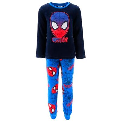 Marvel Spiderman Pijama para crianças, t-shirt e calças compridas em veludo infantil, pijama de 2 peças polar macio, presente para crianças, tamanhos 3 a 8 anos, azul Marvel Spiderman Pijama para crianças, t-shirt e calças compridas em veludo infantil, pijama de 2 peças polar macio, presente para crianças, tamanhos 3 a 8 anos, azul