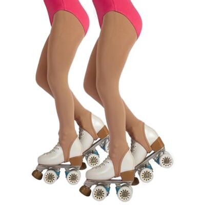 CALZITALY Meias com fecho para menina, patinagem artística, Professional Skating, natural, preto, doce, 6, 8, 10, 12 anos, meias italianas (FR/ES, idade, 10, 10, 12 anos, regular, 2 X Natural ) CALZITALY Meias com fecho para menina, patinagem artística, Professional Skating, natural, preto, doce, 6, 8, 10, 12 anos, meias italianas (FR/ES, idade, 10, 10, 12 anos, regular, 2 X Natural )