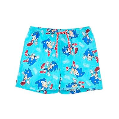 Sonic The Hedgehog Bermudas para criança, calções de banho, verão, fato de banho infantil, tamanhos 4 a 10 anos, azul, 8 anos Sonic The Hedgehog Bermudas para criança, calções de banho, verão, fato de banho infantil, tamanhos 4 a 10 anos, azul, 8 anos
