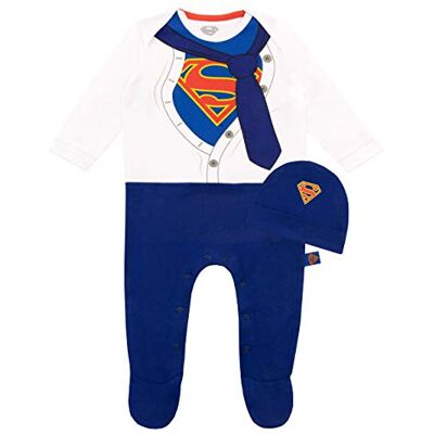 DC Comics Pijama inteira para crianças bebés super-homem azul 6-9 meses DC Comics Pijama inteira para crianças bebés super-homem azul 6-9 meses